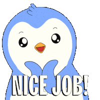 Happy Well Done Sticker by Pudgy Penguins