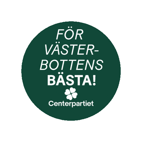 Vasterbotten Sticker by Centerpartiet