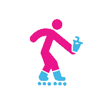 Summer Rollerblading Sticker by Dunkin’