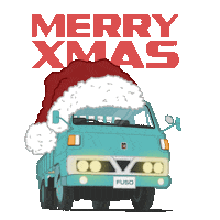 Driving Merry Christmas Sticker by FUSO