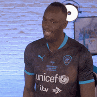 SoccerAid slide bolt sliding usainbolt GIF