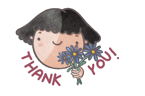 Girl Thank You Sticker