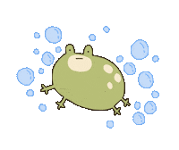 poppitoe frog bubbles froggy pond Sticker