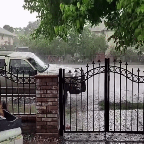 Hail Pelts Down in California's Central Valley