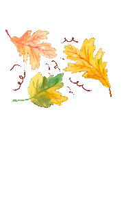 Falling Leaves Halloween Sticker