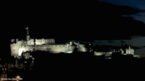 edinburgh castle night GIF by Earth Hour