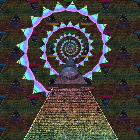 eye pyramid GIF by RetroCollage