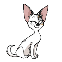 White Dog Cat Sticker