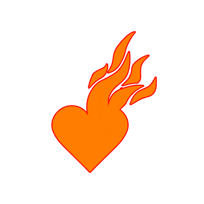 fire heart Sticker by Evil Love Barcelona