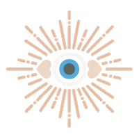 bykindpeople eye see halo evileye Sticker