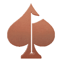 pinsandaces logo golf spinning copper Sticker