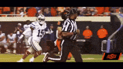 Oklahoma Football Running GIF by Oklahoma State University