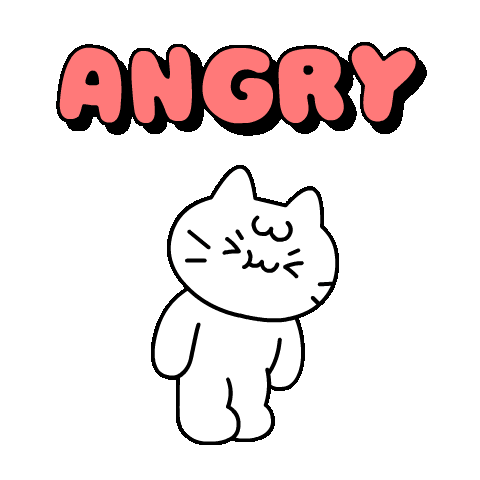 Angry Cat Sticker by Mikitti