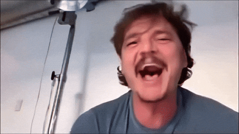 Pedro Pascal Laughing GIF by Crafture