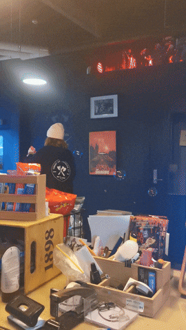 Bubbles Wellington GIF by Sweet Axe Throwing Co.