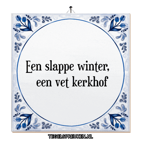 Winter Vet Sticker by Tegelspreuken.nl