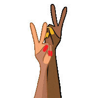 KAFIKAFICO color peace hands colourful Sticker
