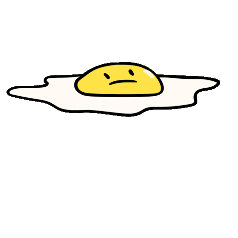 Sad Fried Egg Sticker by rawrmos