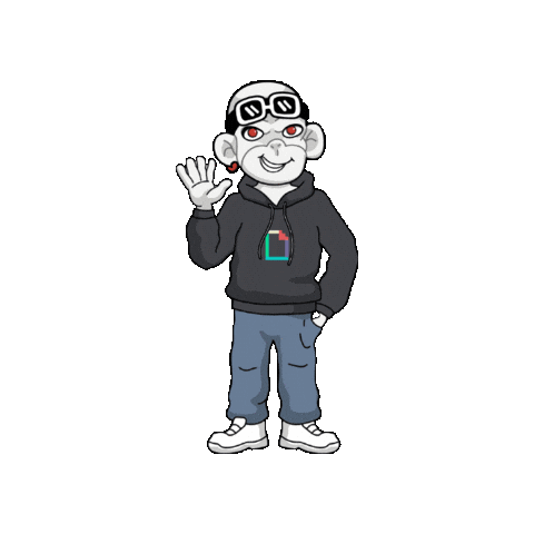Wave Hello Sticker by Zhot