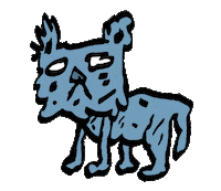 Push Up Blue Cat Sticker
