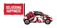 Bob Ross Thank You Sticker by Red Wagon Pizza Co