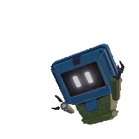 Robot Scrapper Sticker by The Bone