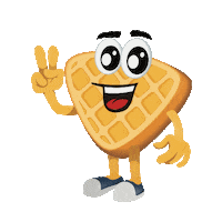 Belgian Waffle Sticker by Disquinho Alimentos