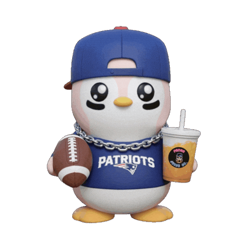 New England Patriots Football Sticker by Pengu Juice Co.