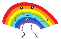 dance rainbow Sticker by La Vecina Rubia