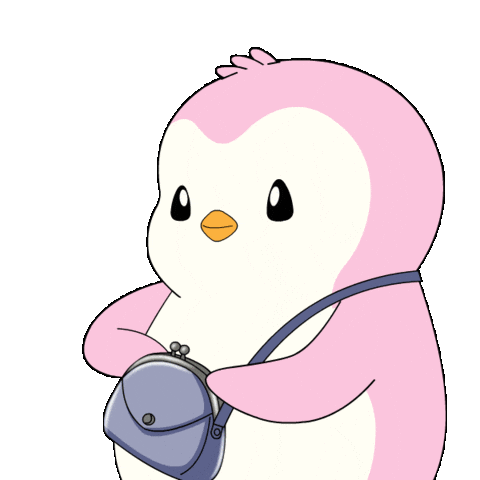 Pink Drinking Sticker by Pudgy Penguins
