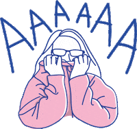 Scared Scary Movie Sticker by Nevi Ayu E.