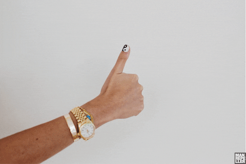 hands thumbs up GIF by Man Repeller