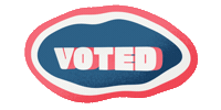 Red White Blue Vote Sticker