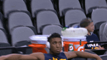 chilling chewing gum GIF by NBA