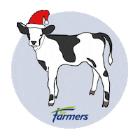 Baby Cow Christmas Sticker by ForFarmers