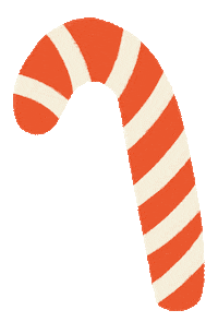 Candy Cane Christmas Sticker