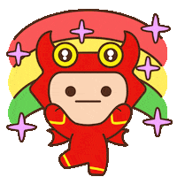 Happy Rainbow Sticker by WEBZEN FRIENDS