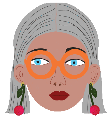 Woman Cherry Sticker by Loome
