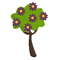 flowers tree Sticker by HolidayPirates