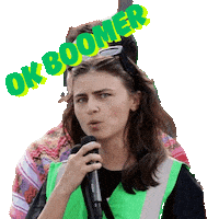 Green Party Chloe Sticker by AaronBeardNZ