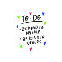 artsyapril self love be kind to do to do list Sticker