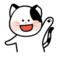 Cat Hello Sticker by bbosiraegi