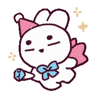 Bunny Angel Sticker by 0-0