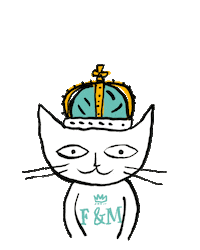 White Cat Sticker by Fortnum & Mason