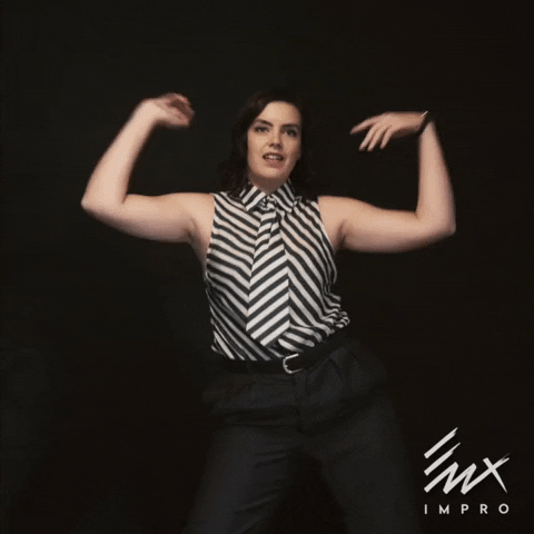 Happy Dance GIF by EUX Compagnie d'Improvisation