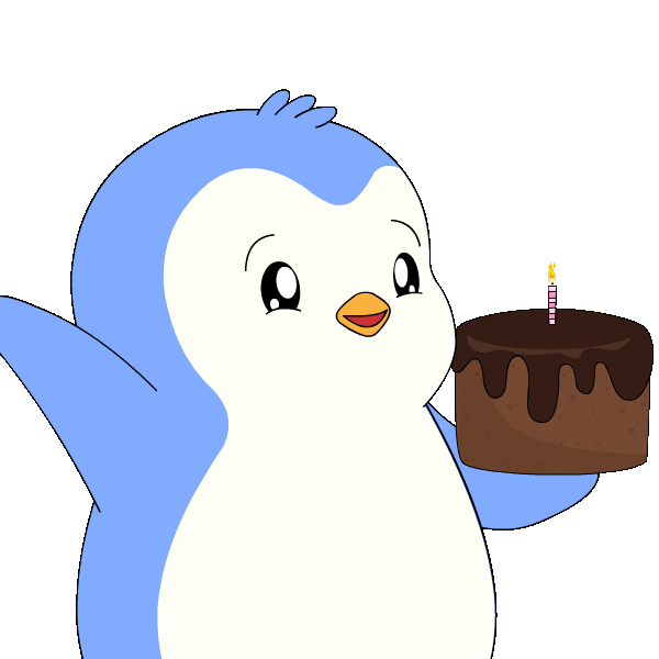 Happy Birthday Penguin Sticker by Pudgy Penguins