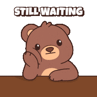 Bored Still Waiting Sticker by BEARISH