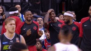 Toronto Raptors Reaction GIF by NBA