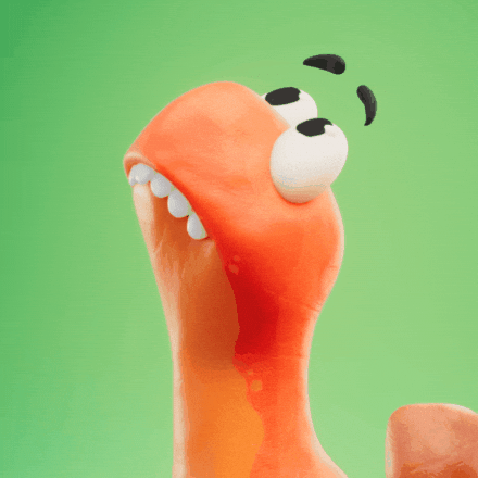 Shock Wow GIF by Claynosaurz