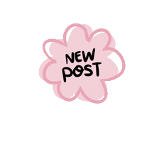 Pink New Post Sticker